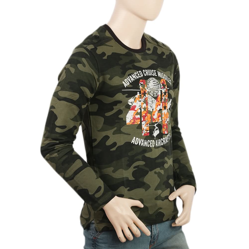Men's Fleece Sweatshirt - Green, Men, Sweater and Sweat Shirts, Chase Value, Chase Value