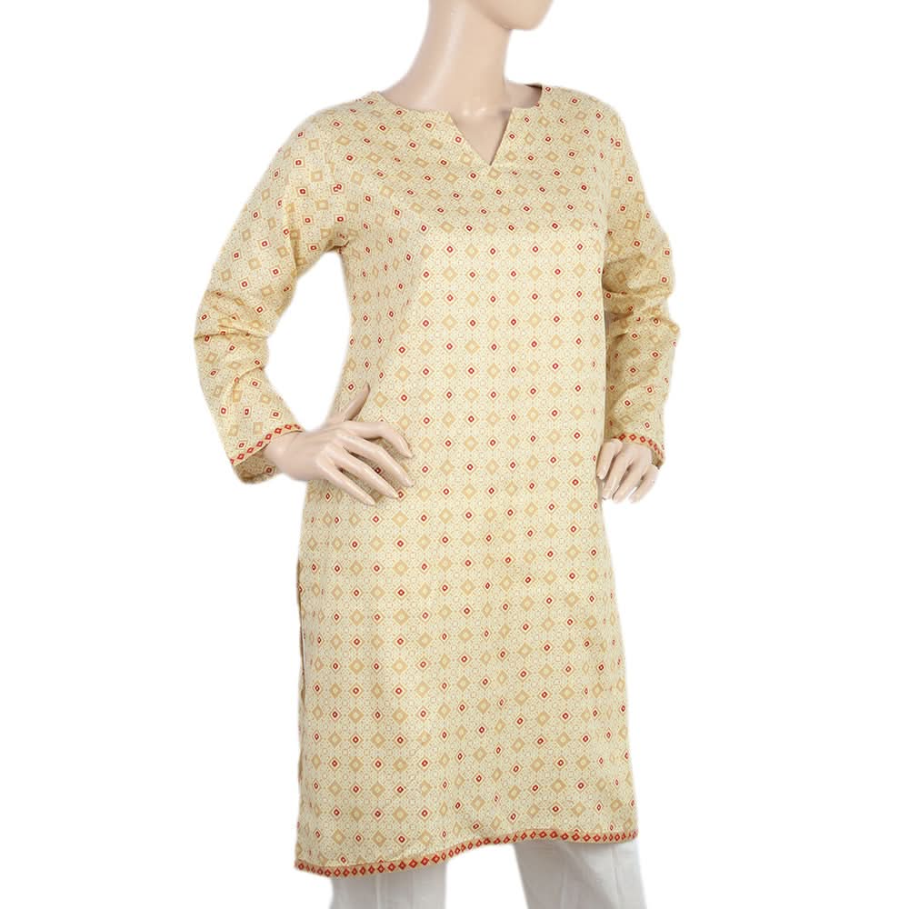 Mahnoor Printed Un-Stitched 1pcs Cotton Kurti - 05, Women, Unstitched Kurti, United Textiles, Chase Value