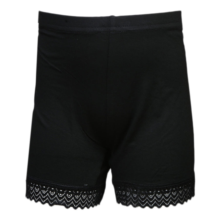 Girls Net Lace Boxer - Black, Kids, Panties And Briefs, Chase Value, Chase Value