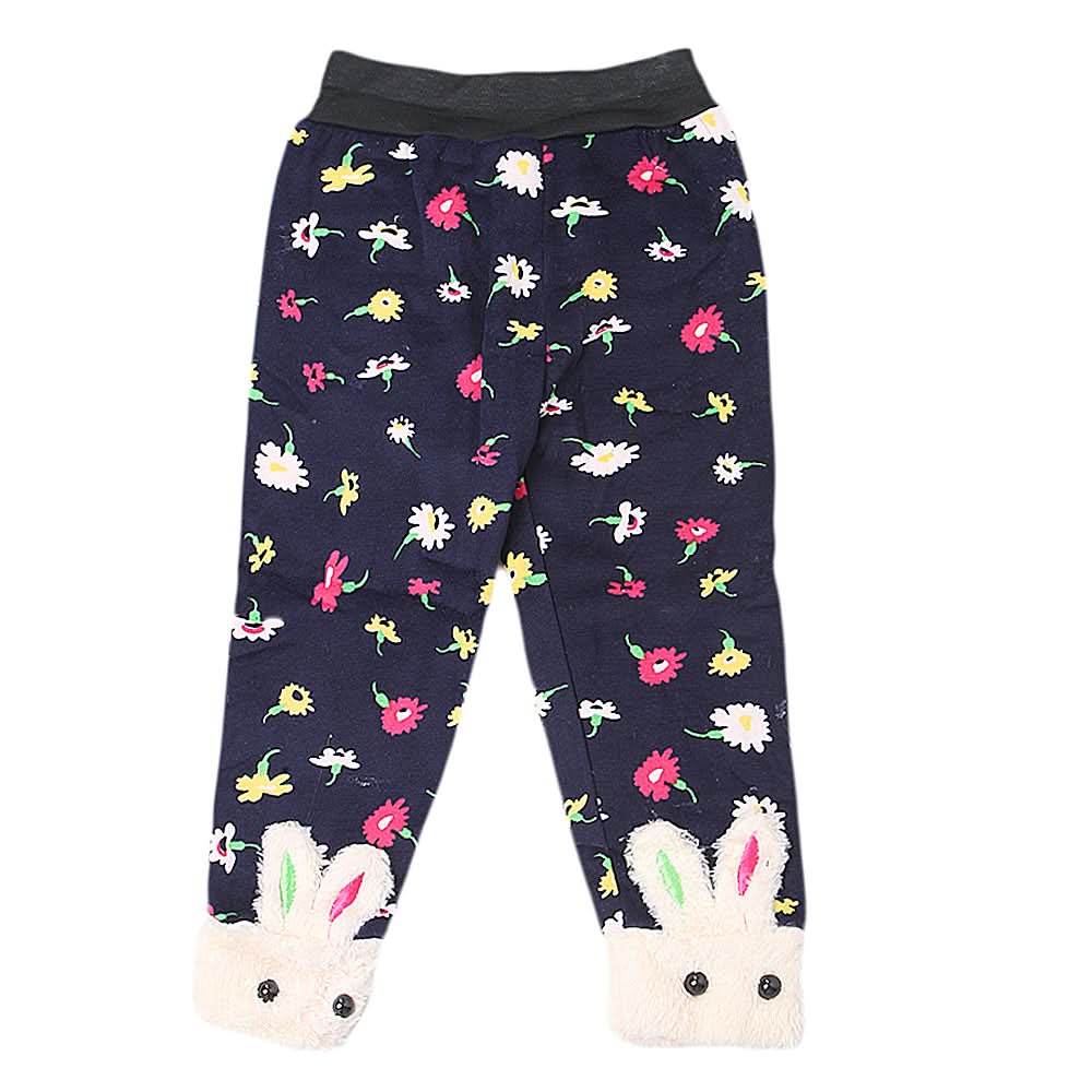 Girls Velvet Tights - Navy Blue, Kids, Tights Leggings And Pajama, Chase Value, Chase Value