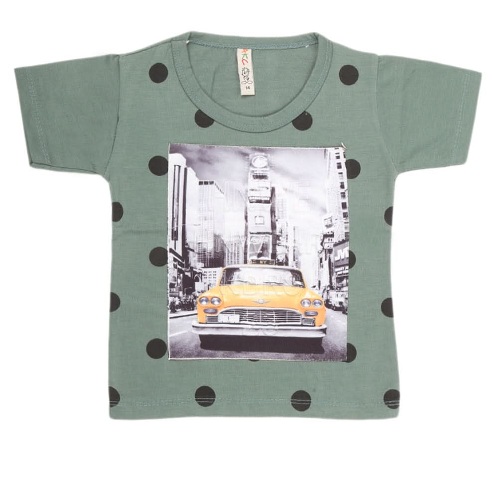 Boys Half Sleeves T-Shirt - Green, Kids, Boys T-Shirts, Chase Value, Chase Value