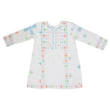 Girls Embroidery  Cotton Suit 3 Pcs - White, Kids, Girls Sets And Suits, Chase Value, Chase Value
