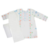 Girls Embroidery  Cotton Suit 3 Pcs - White, Kids, Girls Sets And Suits, Chase Value, Chase Value