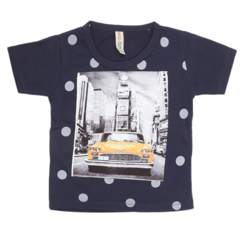 Boys Half Sleeves T-Shirt - Navy Blue, Kids, Boys T-Shirts, Chase Value, Chase Value