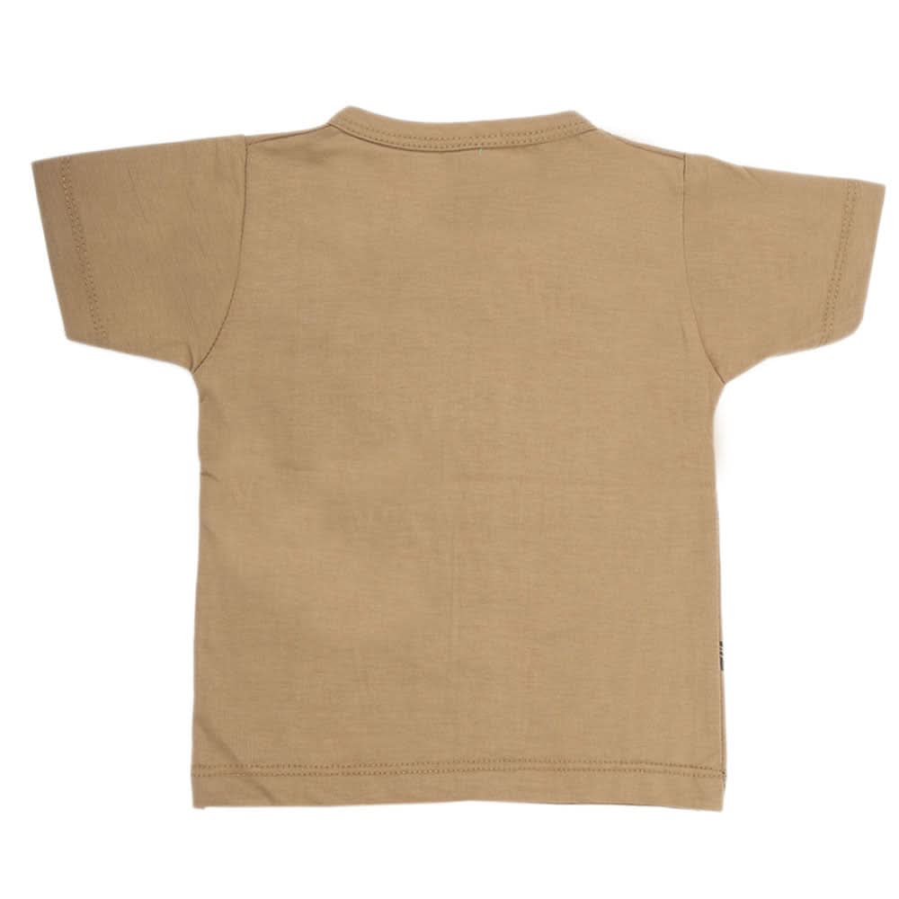 Boys Half Sleeves T-Shirt - Khaki, Kids, Boys T-Shirts, Chase Value, Chase Value