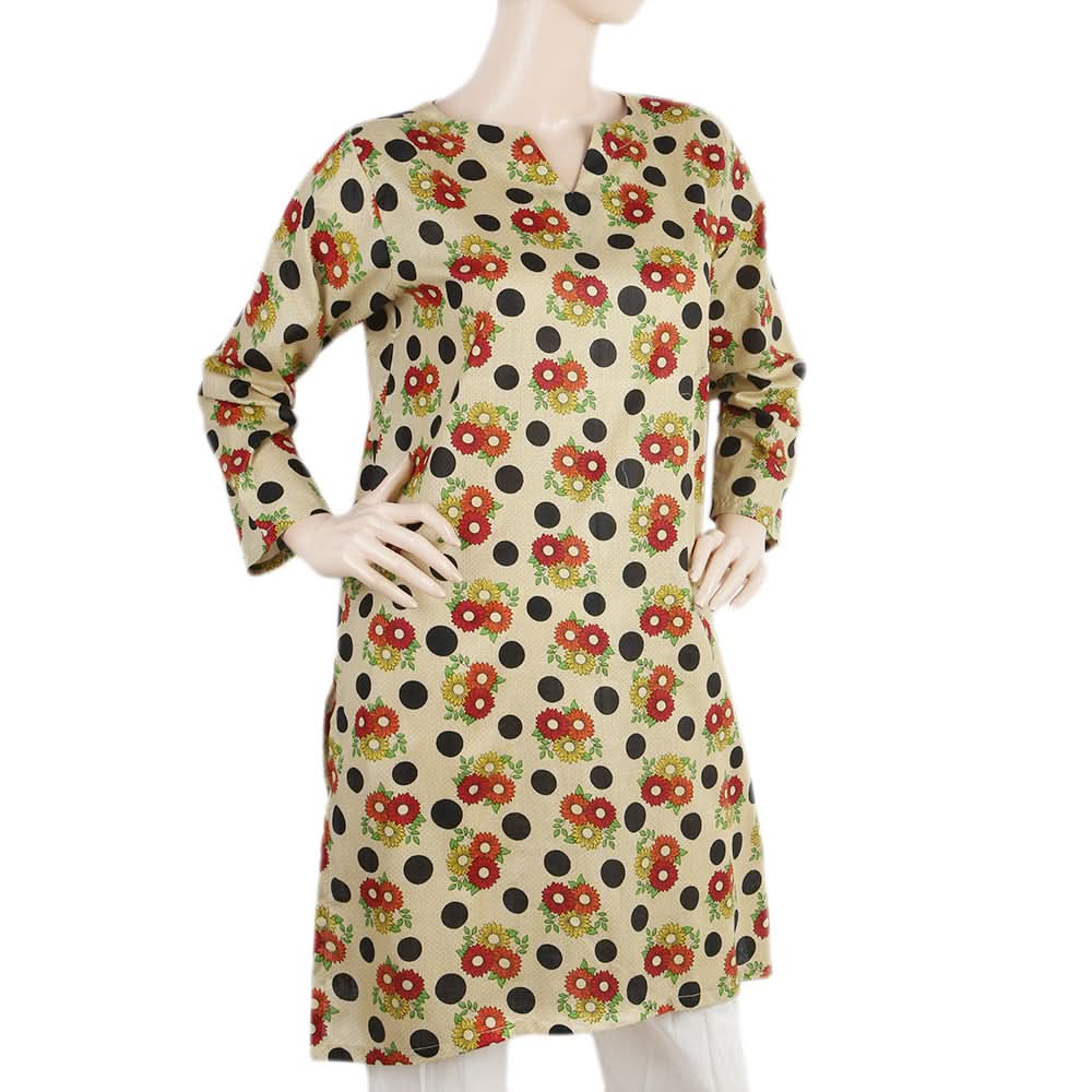 Mahnoor Printed Un-Stitched 1pcs Cotton Kurti - 07, Women, Unstitched Kurti, United Textiles, Chase Value