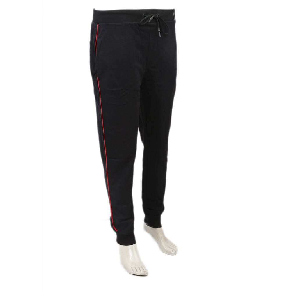 Men's Fleece Fancy Trouser - Black, Men, Lowers And Sweatpants, Chase Value, Chase Value