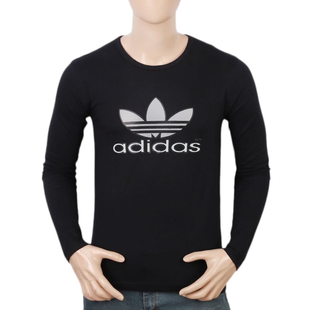 Men's Full Sleeves Printed T-Shirt - Black, Men, T-Shirts And Polos, Chase Value, Chase Value