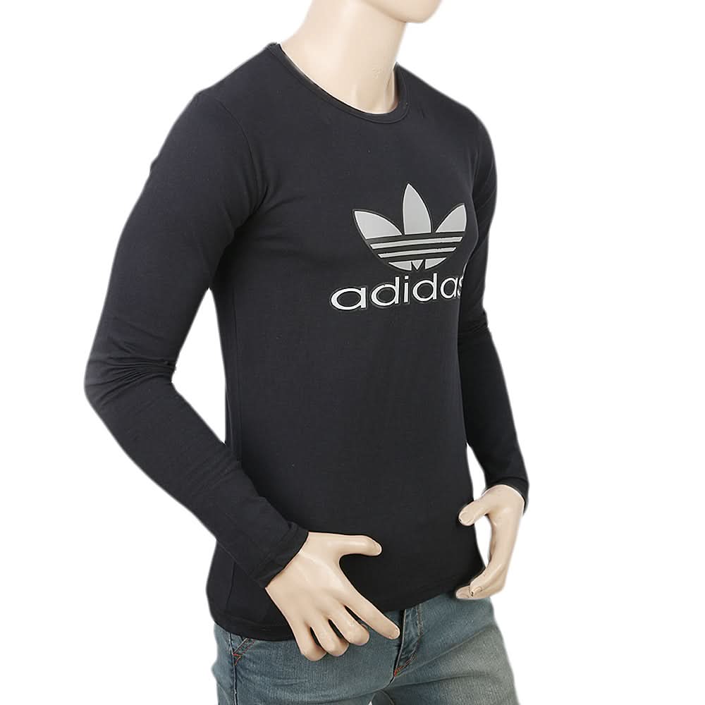 Men's Full Sleeves Printed T-Shirt - Black, Men, T-Shirts And Polos, Chase Value, Chase Value