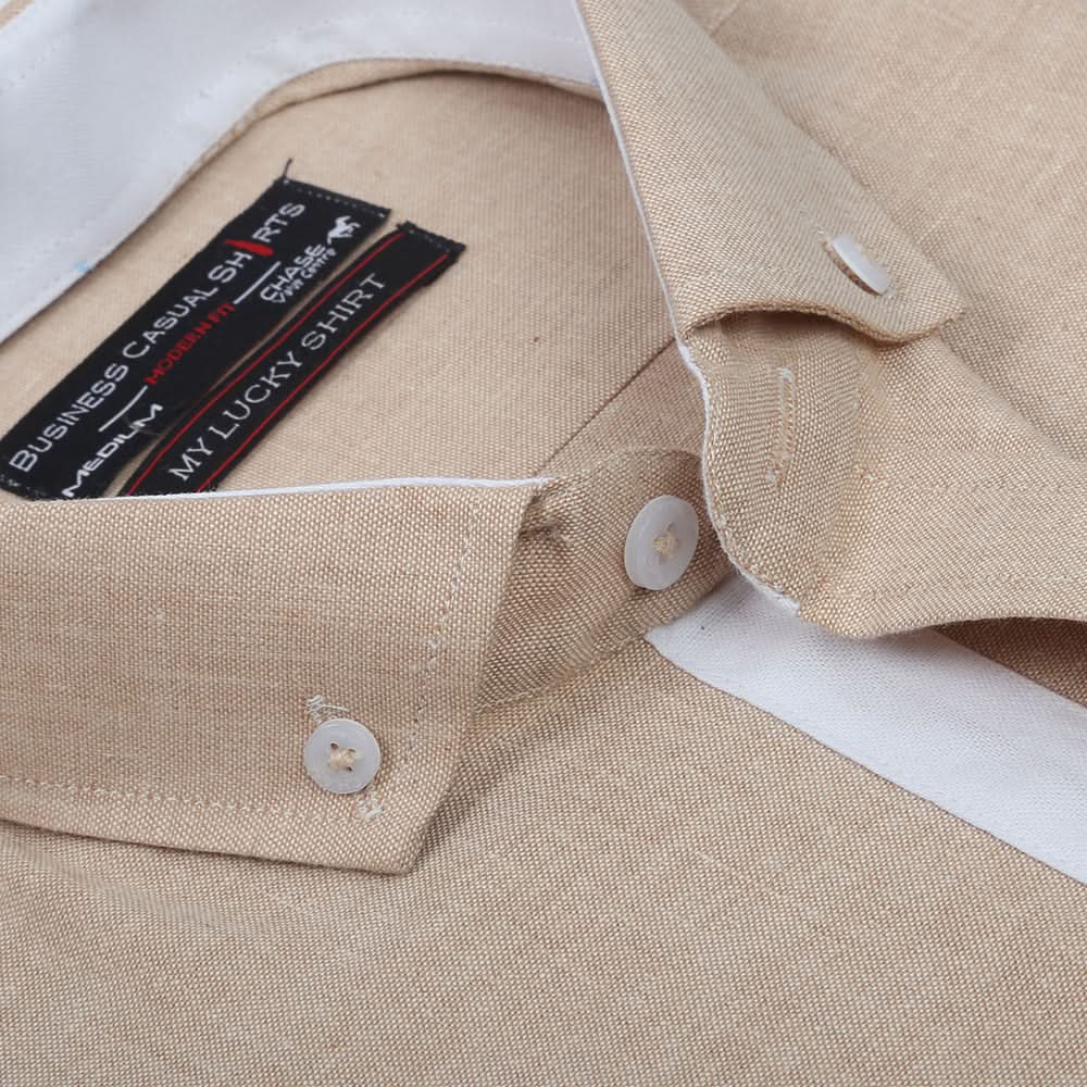 Men's Business Casual Shirt - Light Brown, Men, Shirts, Chase Value, Chase Value