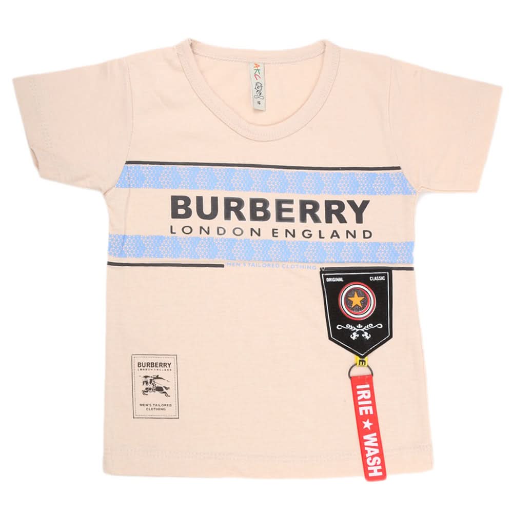 Boys Half Sleeves T-Shirt - Fawn, Kids, Boys T-Shirts, Chase Value, Chase Value