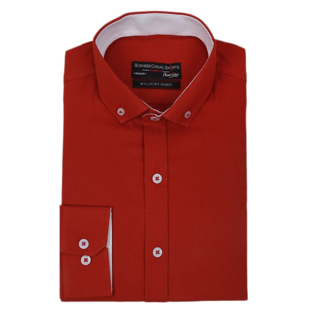Men's Business Casual Shirt - Orange, Men, Shirts, Chase Value, Chase Value