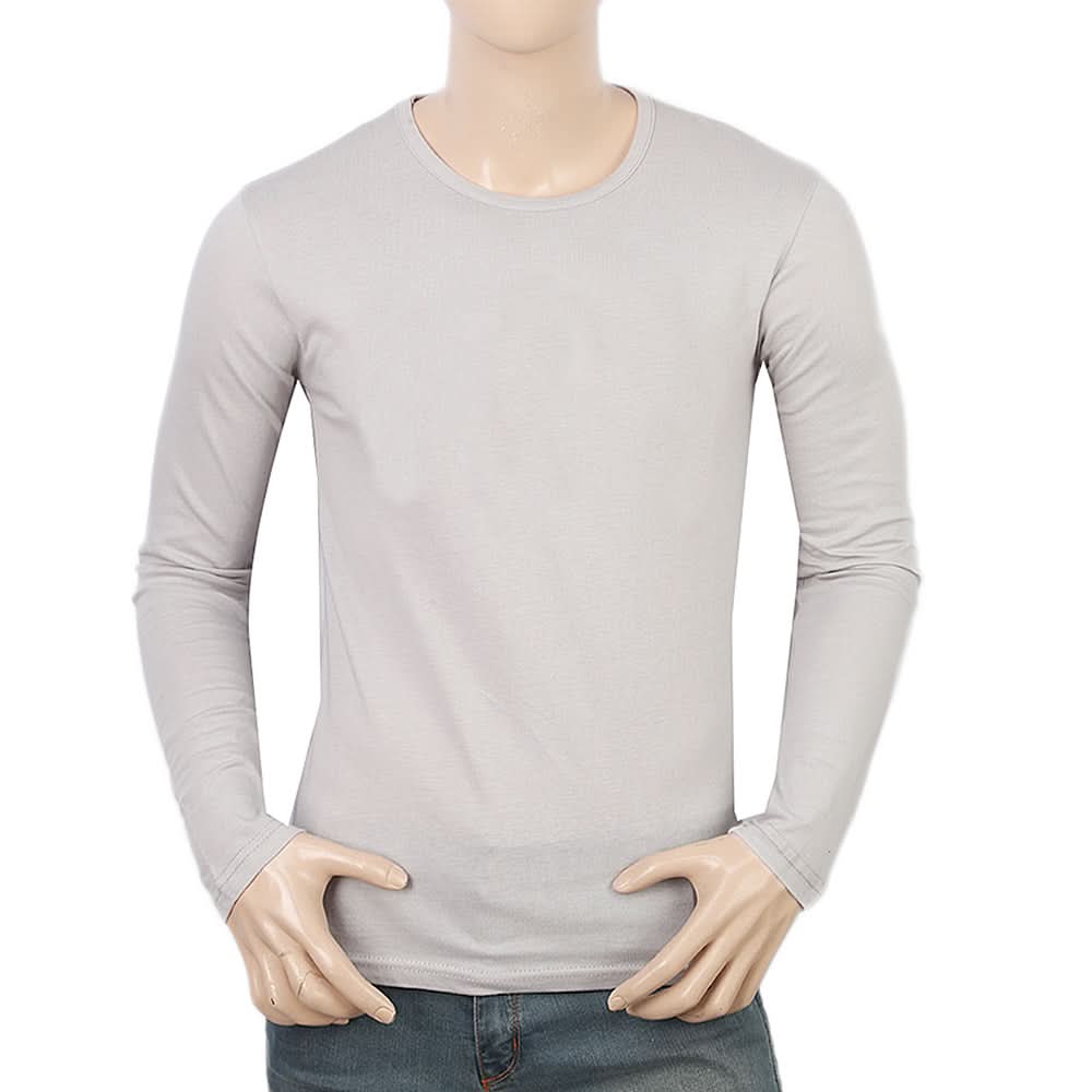 Men's Full Sleeves Printed T-Shirt - Grey, Men, T-Shirts And Polos, Chase Value, Chase Value