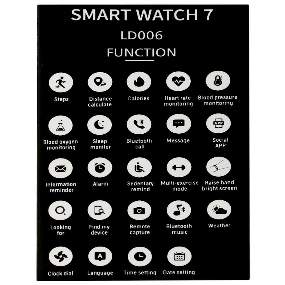Men's Smart Watch Ld006 - White, Men's Watches, Chase Value, Chase Value