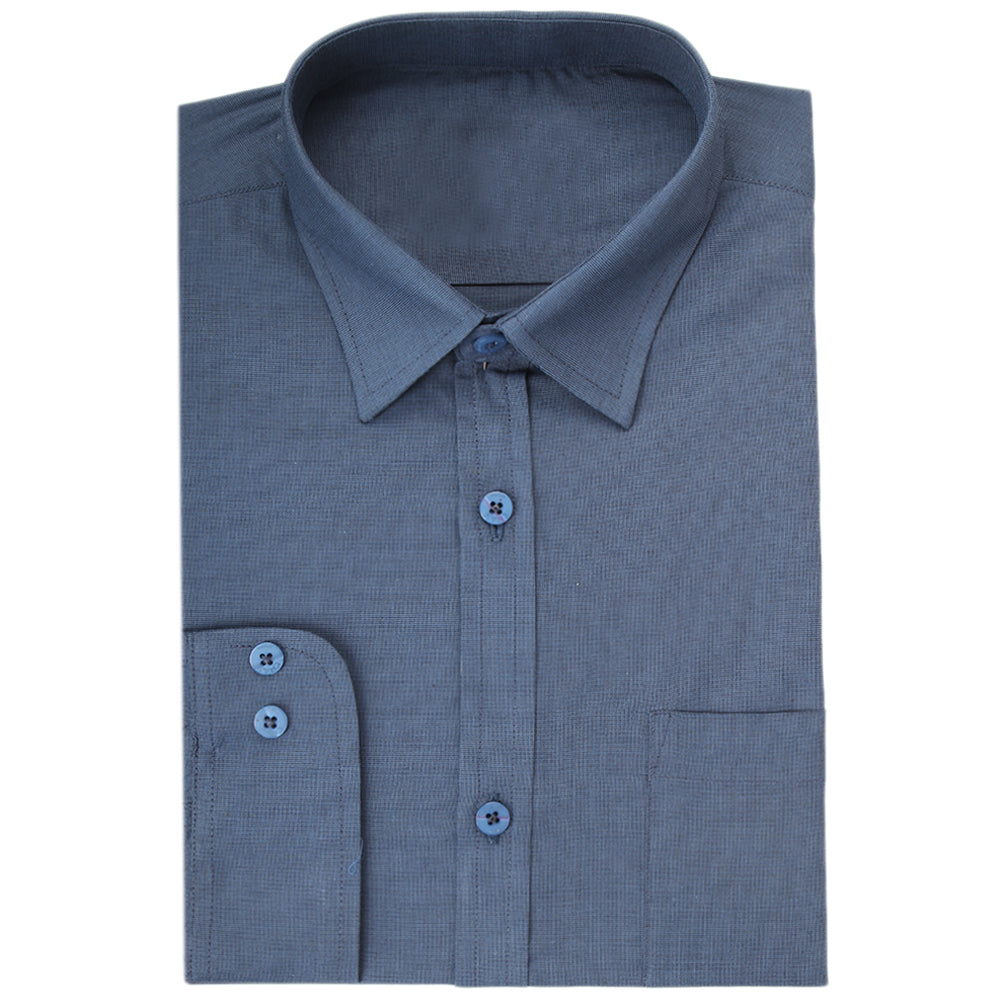 Men's Formal Plain Shirt - Steel-Blue, Men, Shirts, Chase Value, Chase Value