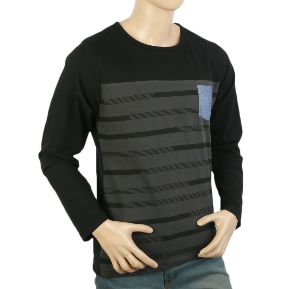 Men’s Full Slevees T-Shirt - Black, Men's T-Shirts & Polos, Chase Value, Chase Value
