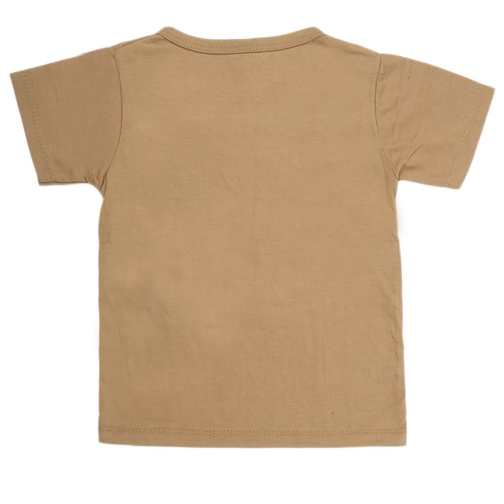 Boys Half Sleeves T-Shirt - Khaki, Kids, Boys T-Shirts, Chase Value, Chase Value