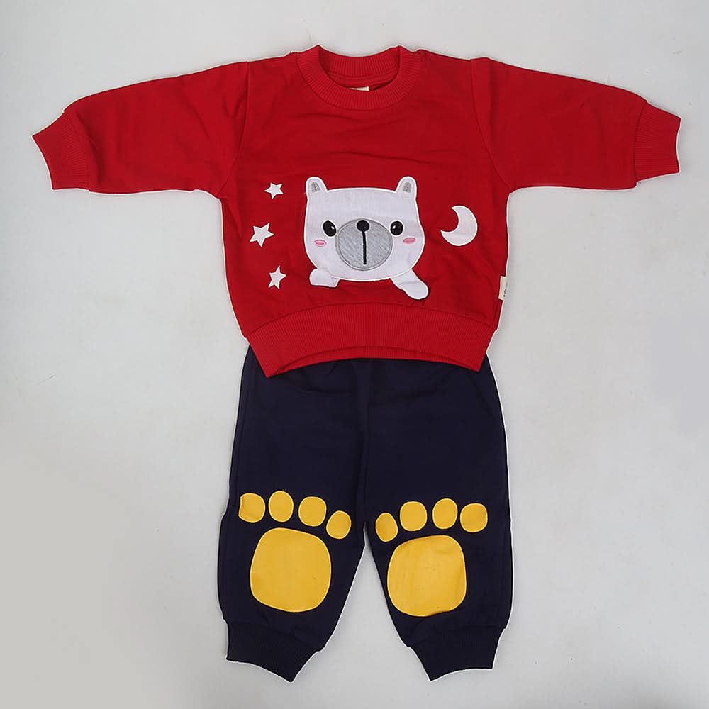Newborn Boy Full Sleeves Suit 5126 - Red, Kids, NB Boys Sets And Suits, Chase Value, Chase Value