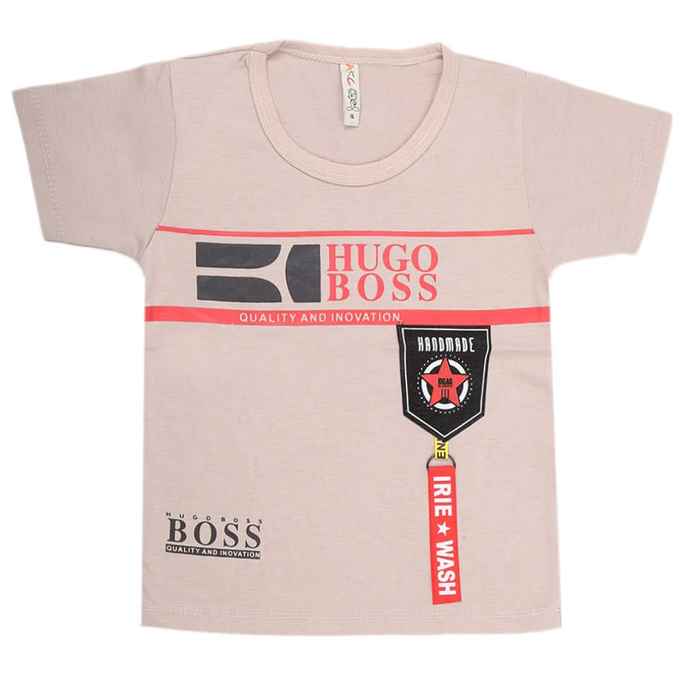 Boys Half Sleeves T-Shirt - Light Grey, Kids, Boys T-Shirts, Chase Value, Chase Value
