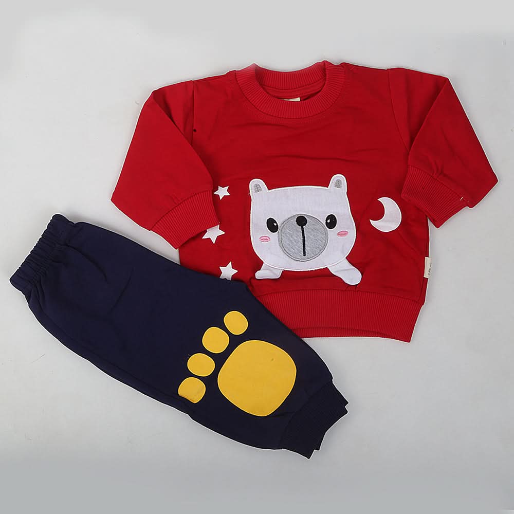 Newborn Boy Full Sleeves Suit 5126 - Red, Kids, NB Boys Sets And Suits, Chase Value, Chase Value