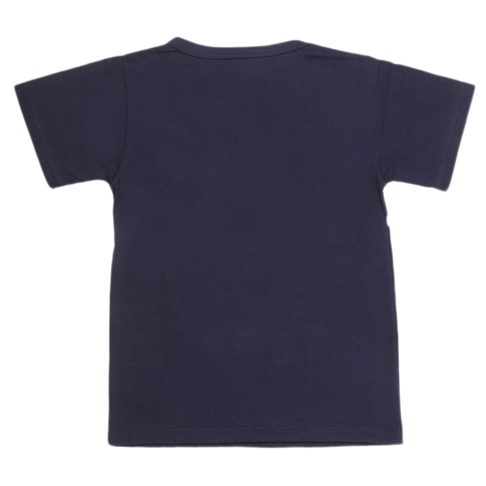 Boys Half Sleeves T-Shirt - Navy Blue, Kids, Boys T-Shirts, Chase Value, Chase Value