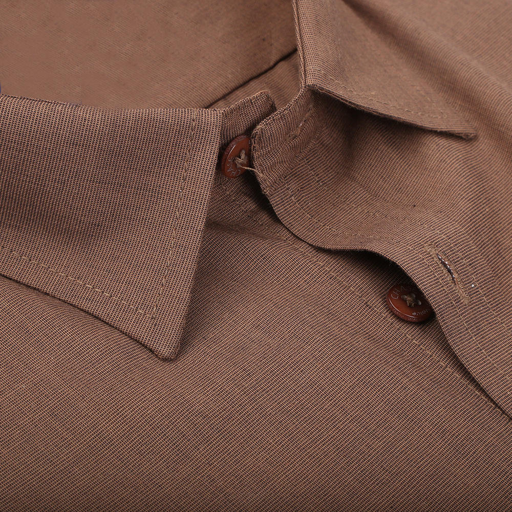 Men's Formal Plain Shirt - Coffee, Men, Shirts, Chase Value, Chase Value