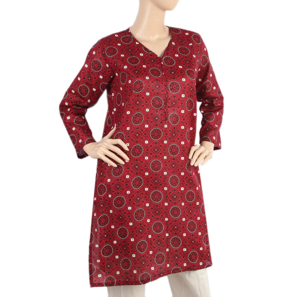 Mahnoor Printed Un-Stitched 1pcs Cotton Kurti - 03, Women, Unstitched Kurti, United Textiles, Chase Value