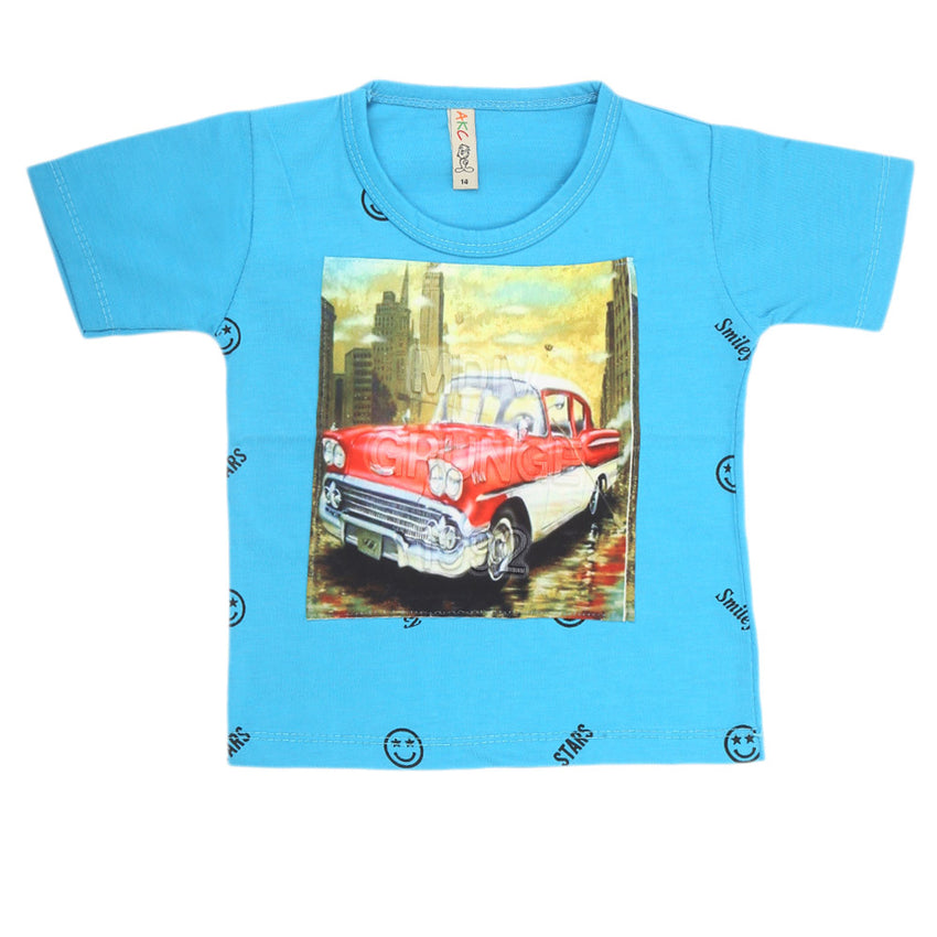 Boys Half Sleeves T-Shirt - Blue, Kids, Boys T-Shirts, Chase Value, Chase Value