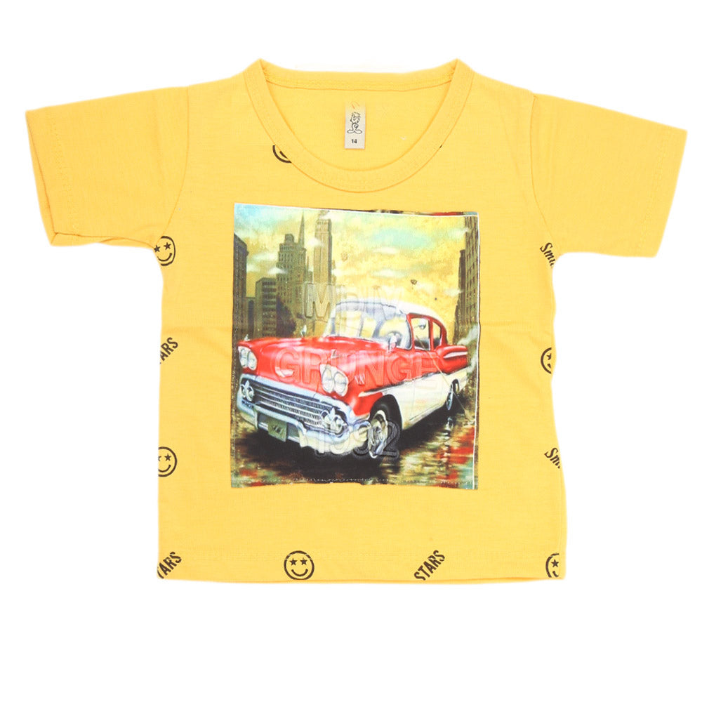 Boys Half Sleeves T-Shirt - Yellow, Kids, Boys T-Shirts, Chase Value, Chase Value
