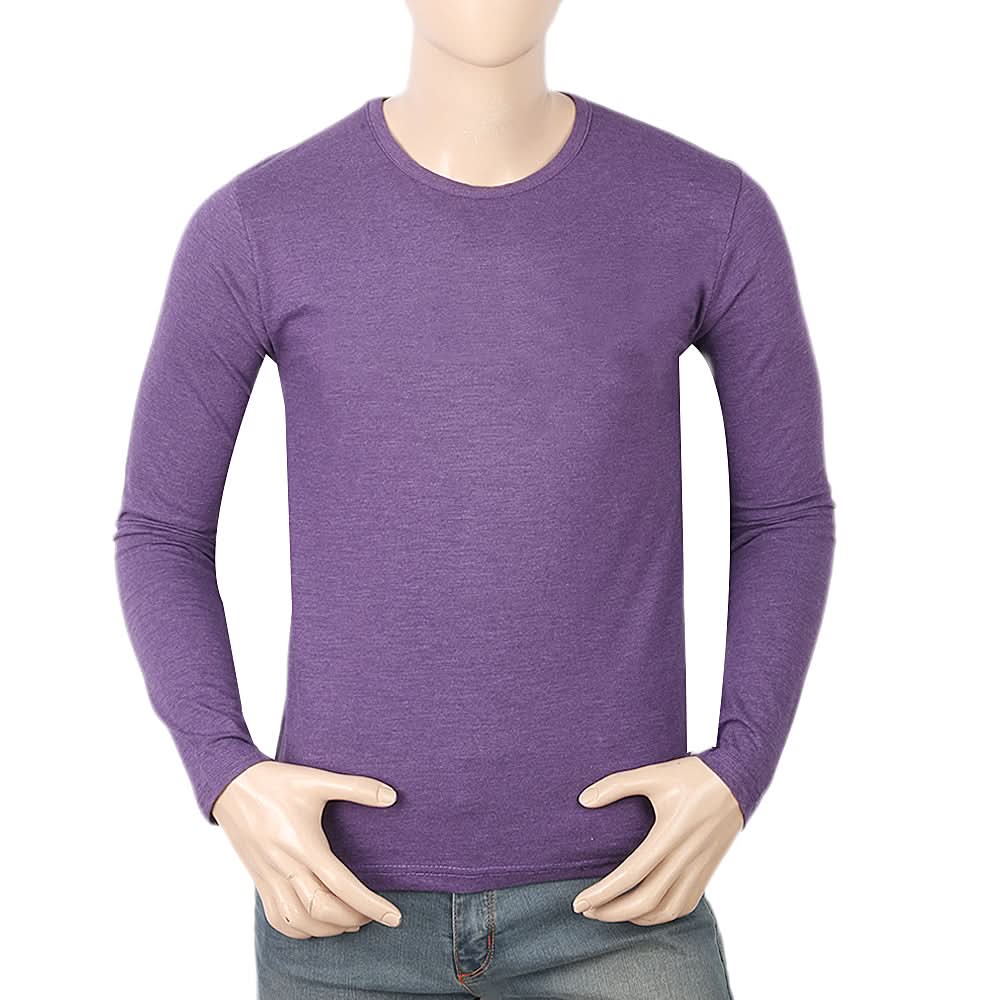 Men's Full Sleeves Printed T-Shirt - Purple, Men, T-Shirts And Polos, Chase Value, Chase Value