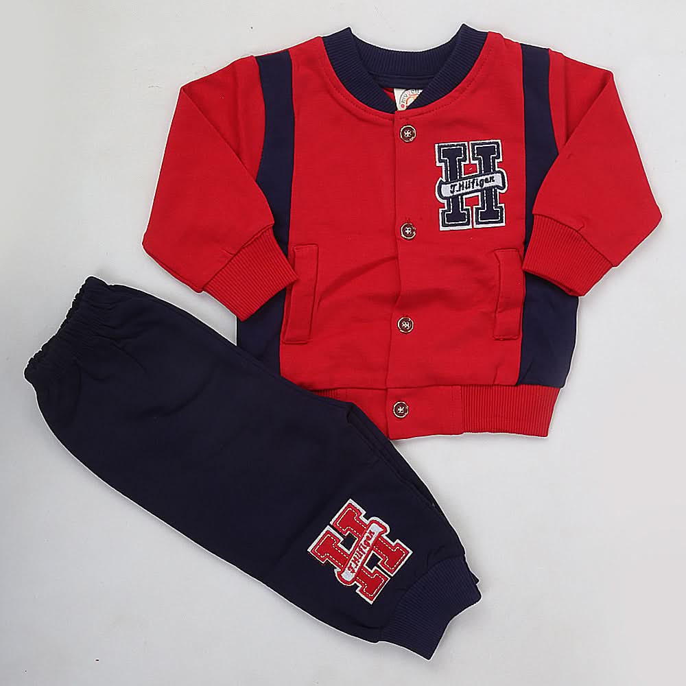 Newborn Boy Full Sleeves Suit 5131 - Red, Kids, NB Boys Sets And Suits, Chase Value, Chase Value