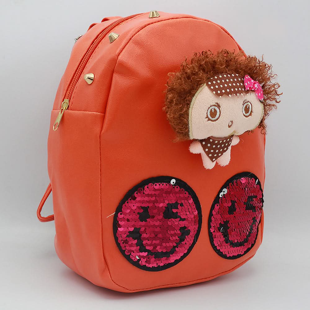 Girls Backpack 7572-A - Orange, Kids, School And Laptop Bags, Chase Value, Chase Value