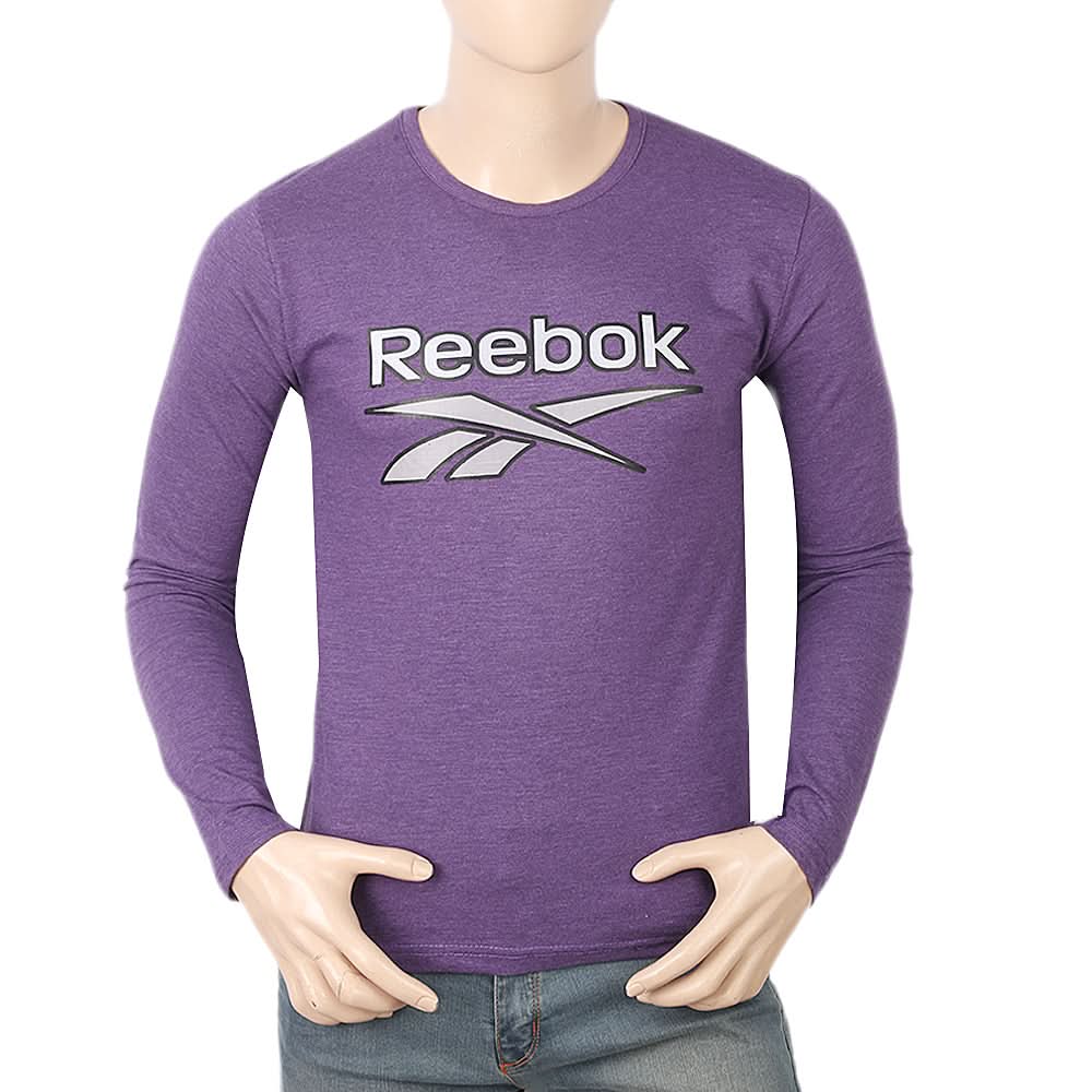 Men's Full Sleeves Printed T-Shirt - Purple, Men, T-Shirts And Polos, Chase Value, Chase Value