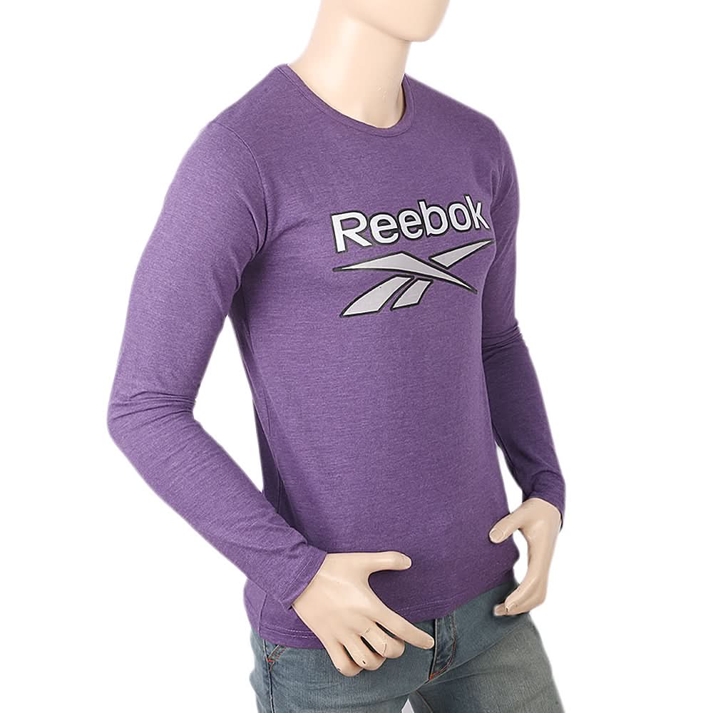 Men's Full Sleeves Printed T-Shirt - Purple, Men, T-Shirts And Polos, Chase Value, Chase Value