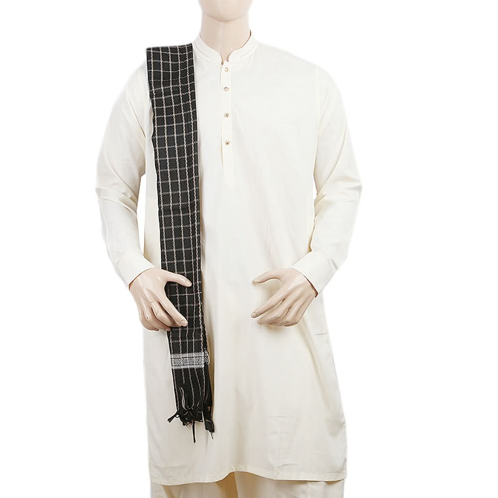Men's Acrylic Shawl - Black, Men, Shawls & Mufflers, Chase Value, Chase Value