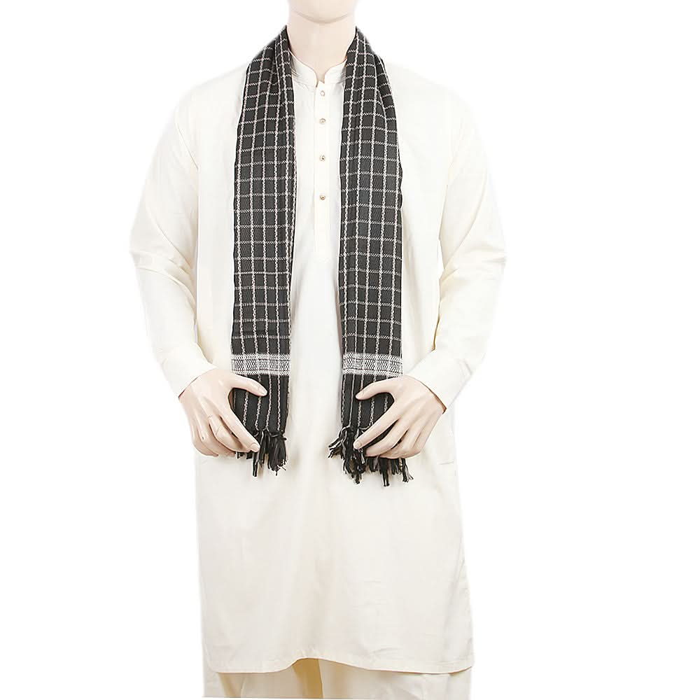 Men's Acrylic Shawl - Black, Men, Shawls & Mufflers, Chase Value, Chase Value