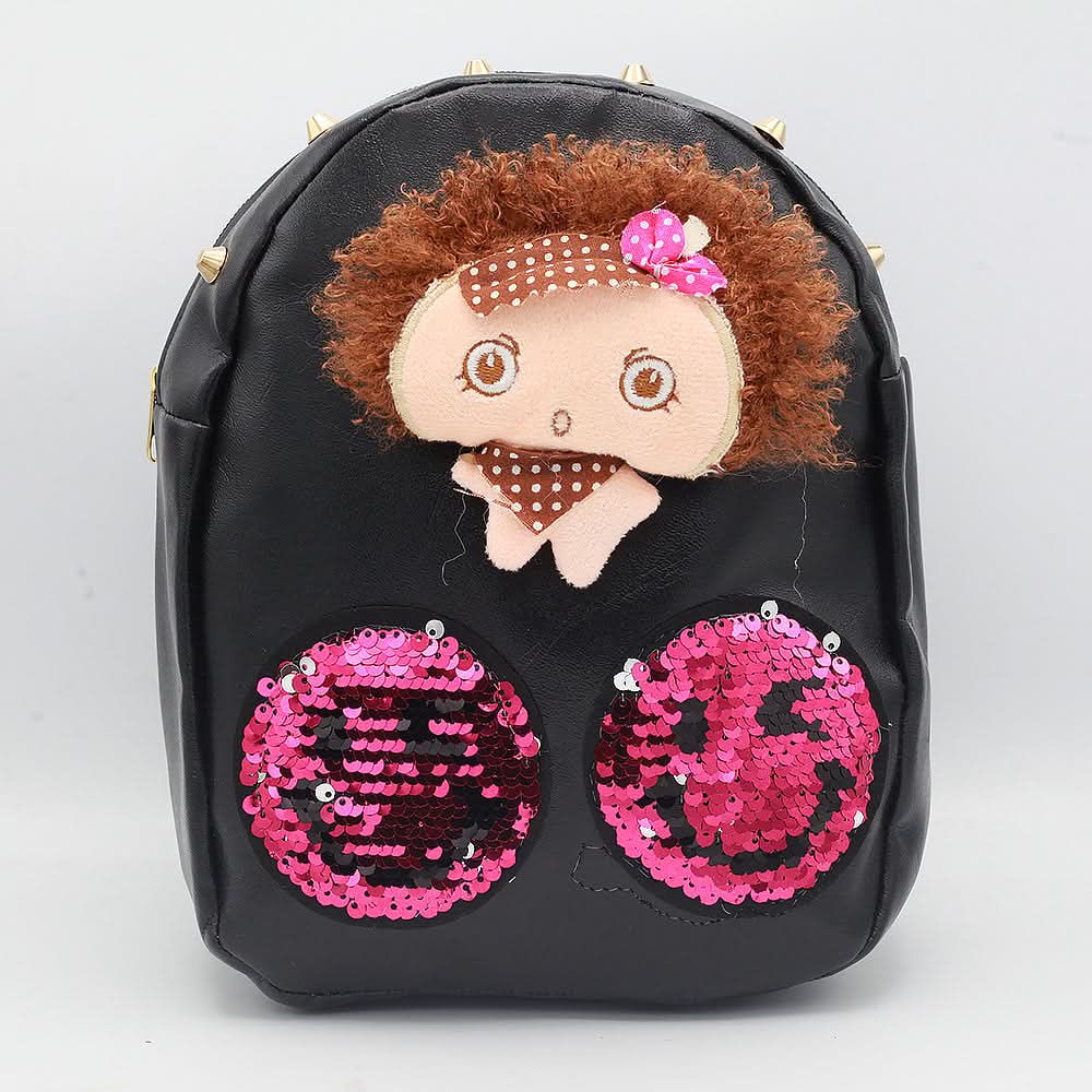 Girls Backpack 7572-A - Black, Kids, School And Laptop Bags, Chase Value, Chase Value