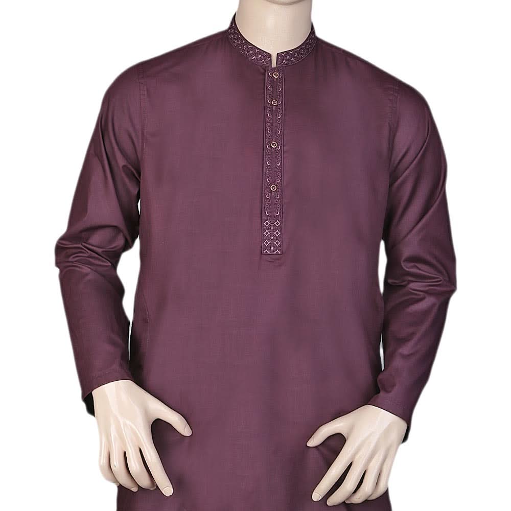 Mashriq Embroidered Shalwar Kameez For Men - Maroon, Men, Shalwar Kameez, Chase Value, Chase Value