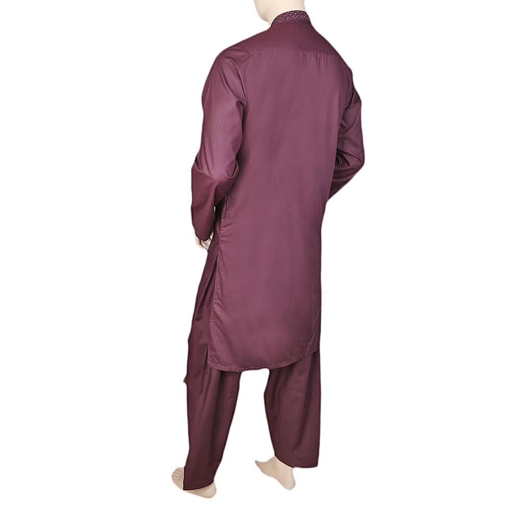 Mashriq Embroidered Shalwar Kameez For Men - Maroon, Men, Shalwar Kameez, Chase Value, Chase Value