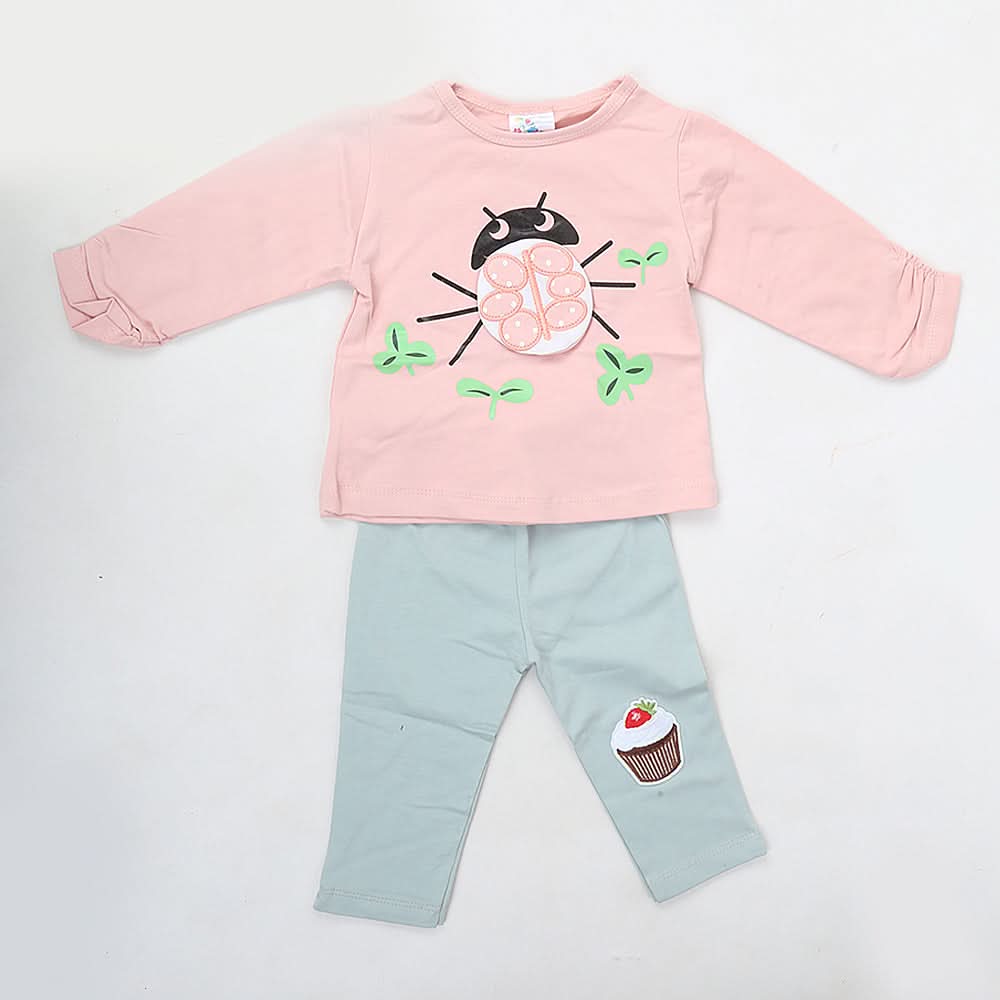 Newborn Girl Full Sleeves Suit 5114 - Light Pink, Kids, NB Girls Sets And Suits, Chase Value, Chase Value