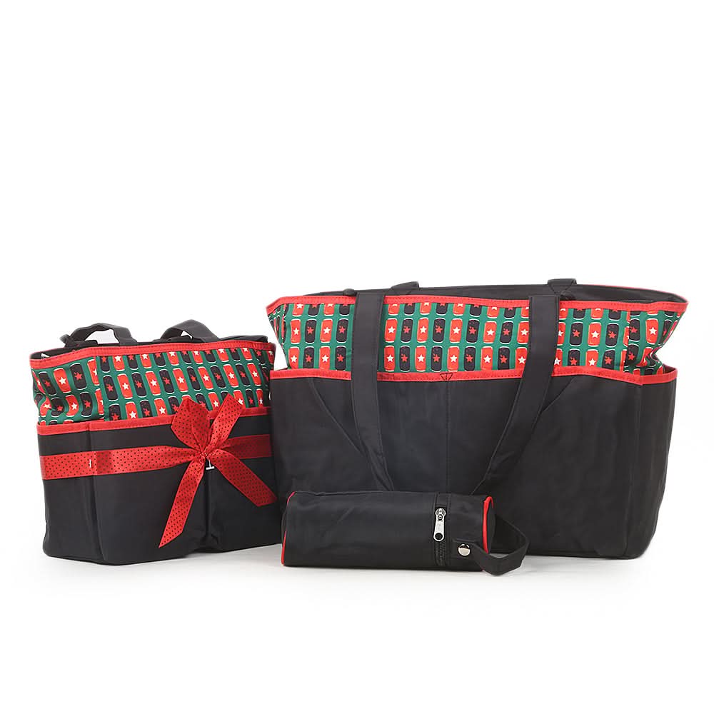 Newborn Maternity 3 Piece Baby Bag - Black & Red, Kids, Maternity Bag (Diaper Bag), Chase Value, Chase Value