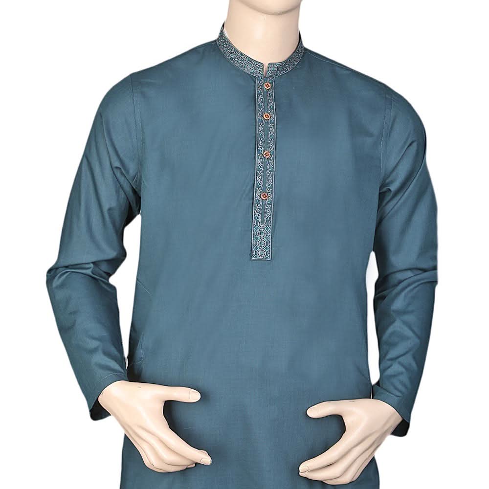 Mashriq Embroidered Shalwar Kameez For Men - Green, Men, Shalwar Kameez, Chase Value, Chase Value