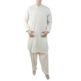 Men's Mashriq Slim Fit Kurta Shalwar - Cream, Men, Shalwar Kameez, Chase Value, Chase Value