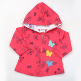 Newborn Girl Hooded Butterfly Upper - Pink, Kids, New Born Girls Winterwear, Chase Value, Chase Value
