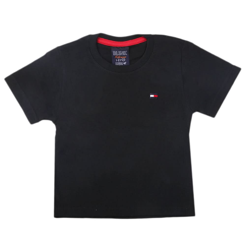 Boys Half Sleeves T-Shirt - Black, Kids, Boys T-Shirts, Chase Value, Chase Value