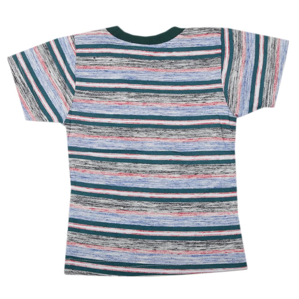 Boys Yarn Dyed Half Sleeves T-Shirt - Multi, Kids, Boys T-Shirts, Chase Value, Chase Value