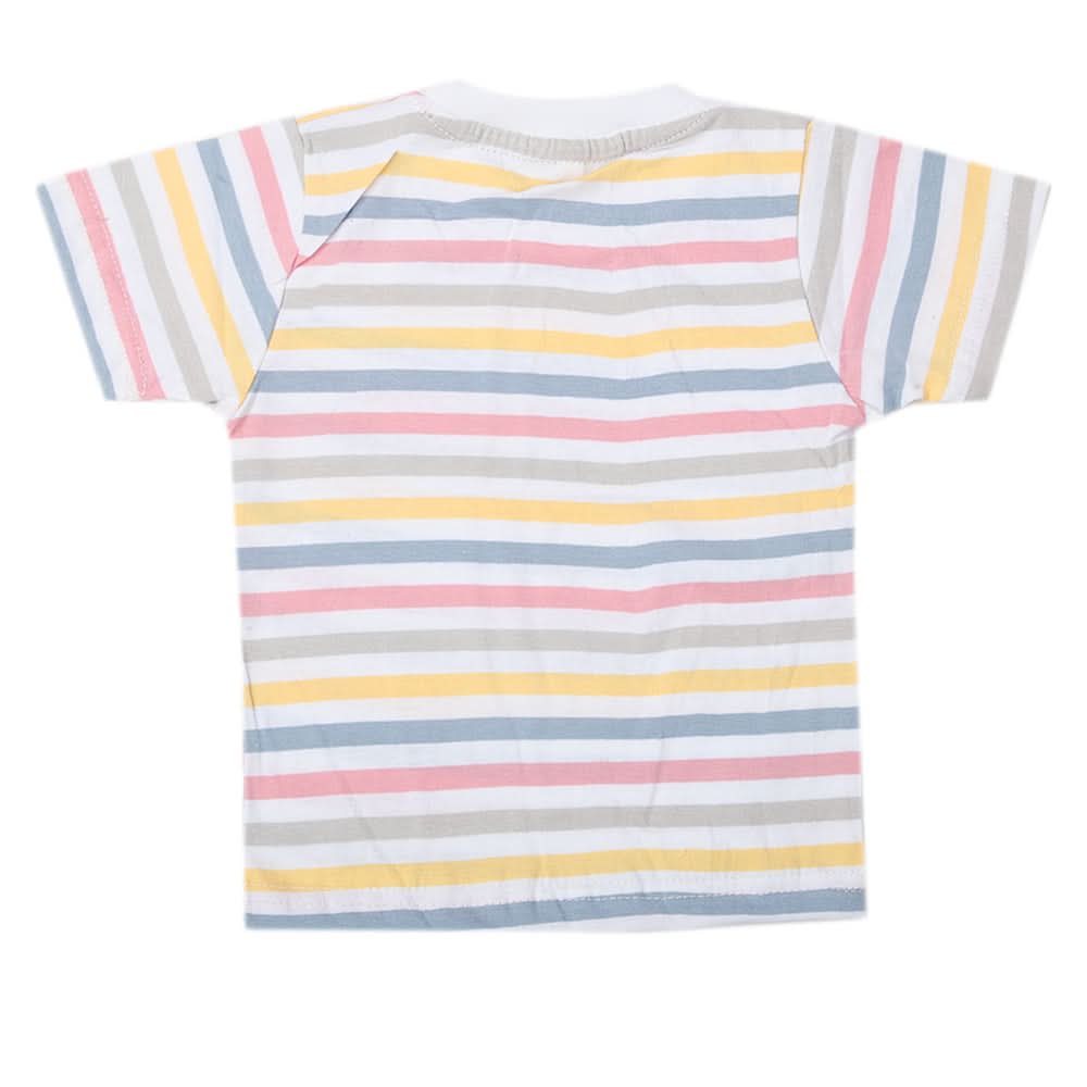 Boys Yarn Dyed Half Sleeves T-Shirt - Multi, Kids, Boys T-Shirts, Chase Value, Chase Value