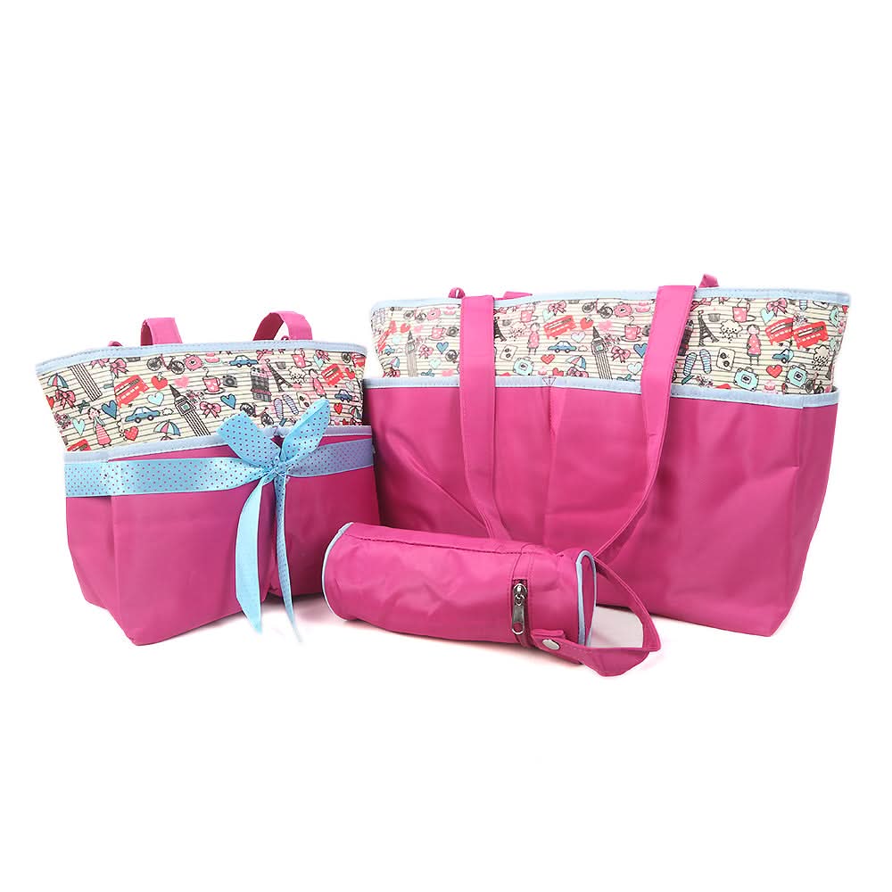 Newborn 4 Pieces Maternity Bag - Pink, Kids, Maternity Bag (Diaper Bag), Chase Value, Chase Value
