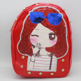 Girls Backpack 7572B - Red, Kids, Kids Bags, Chase Value, Chase Value