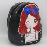 Girls Backpack 7572B - Black, Kids, Kids Bags, Chase Value, Chase Value